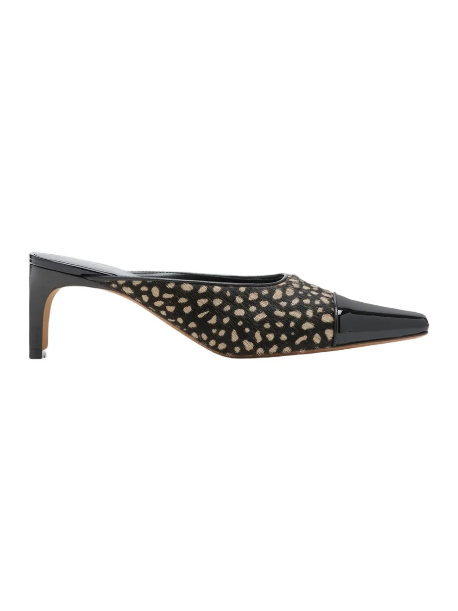 Ulla Johnson Women's Carlyle Spotted Calf Hair Mules
