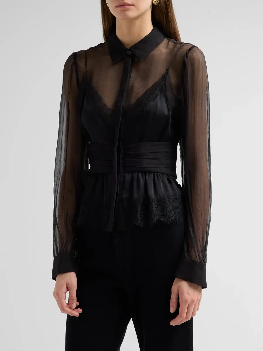 Ulla Johnson Women's Thalia Silk-Lace Long-Sleeve Blouse | Thumbnail 4 Ulla Johnson Women's Thalia Silk-Lace Long-Sleeve Blouse | Thumbnail 4