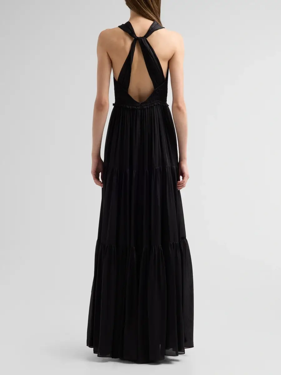 Ulla Johnson Women's Freesia Ruched Silk V-Neck Gown | Thumbnail 3 Ulla Johnson Women's Freesia Ruched Silk V-Neck Gown | Thumbnail 3