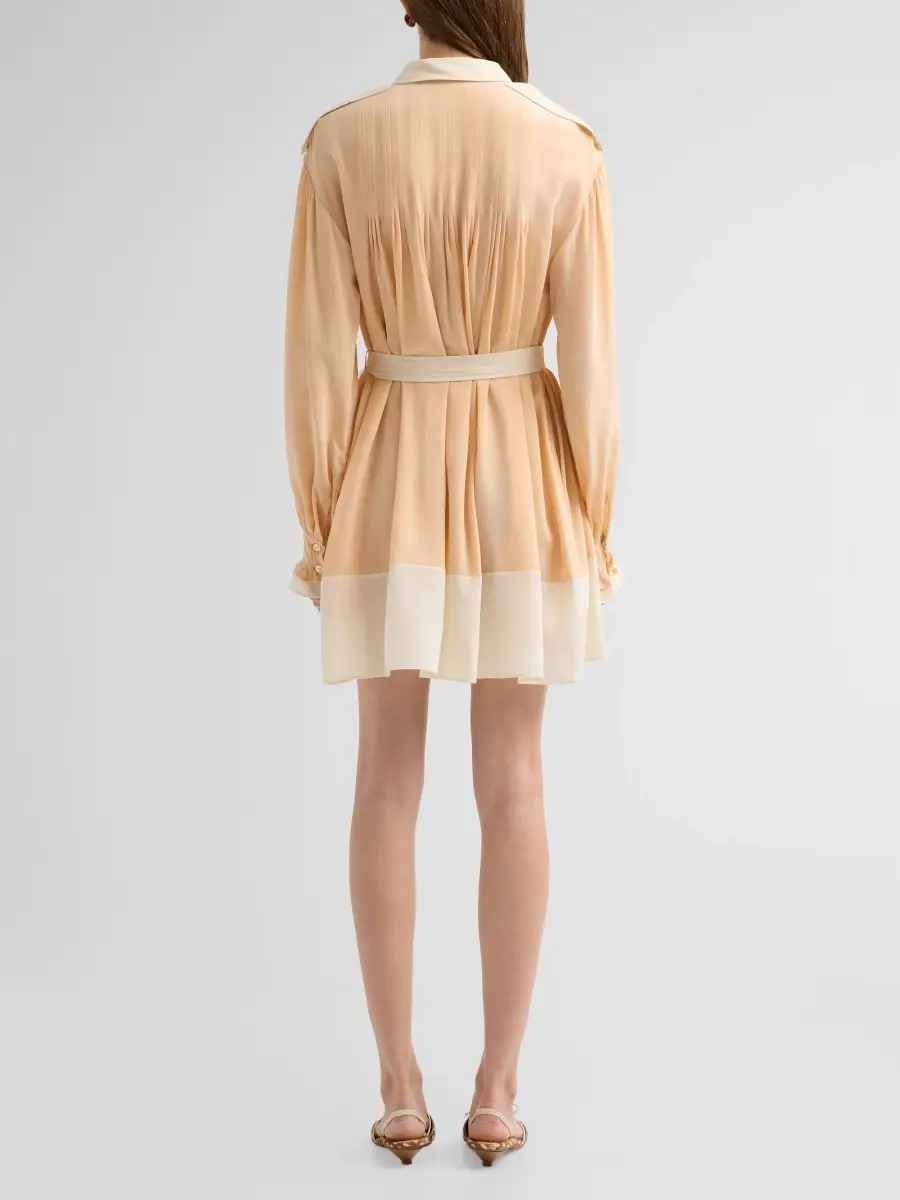Ulla Johnson Women's Linnea Silk Self-Belt Mini Shirtdress | Thumbnail 3 Ulla Johnson Women's Linnea Silk Self-Belt Mini Shirtdress | Thumbnail 3