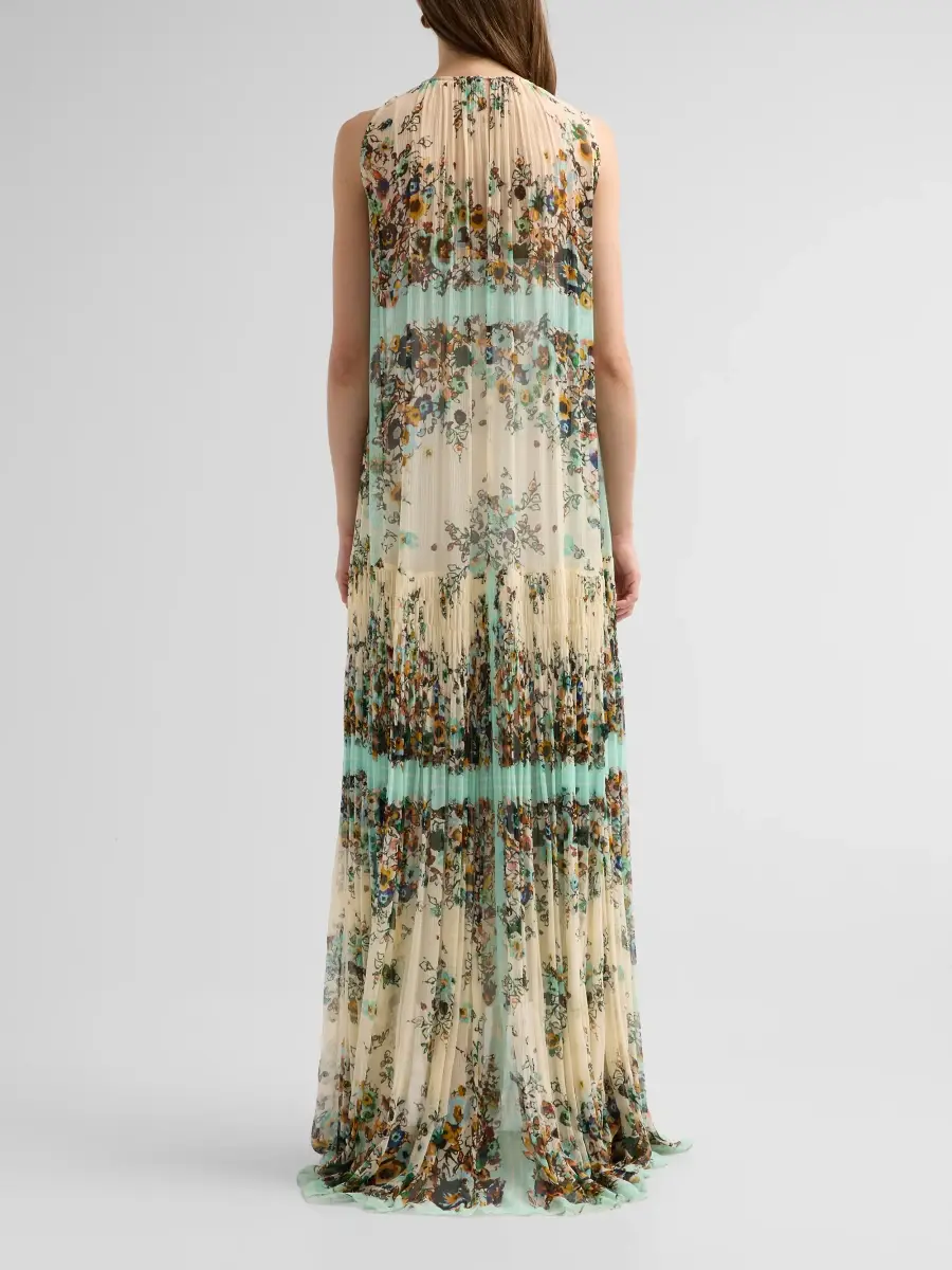 Ulla Johnson Women's Gossamer Floral Crinkle Silk A-line Gown | Thumbnail 3 Ulla Johnson Women's Gossamer Floral Crinkle Silk A-line Gown | Thumbnail 3
