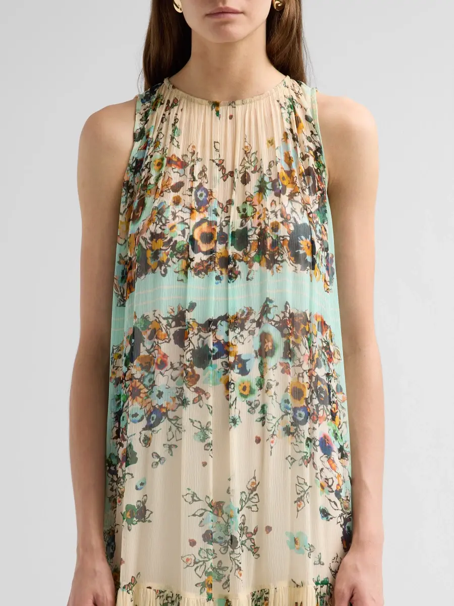 Ulla Johnson Women's Gossamer Floral Crinkle Silk A-line Gown | Thumbnail 5 Ulla Johnson Women's Gossamer Floral Crinkle Silk A-line Gown | Thumbnail 5