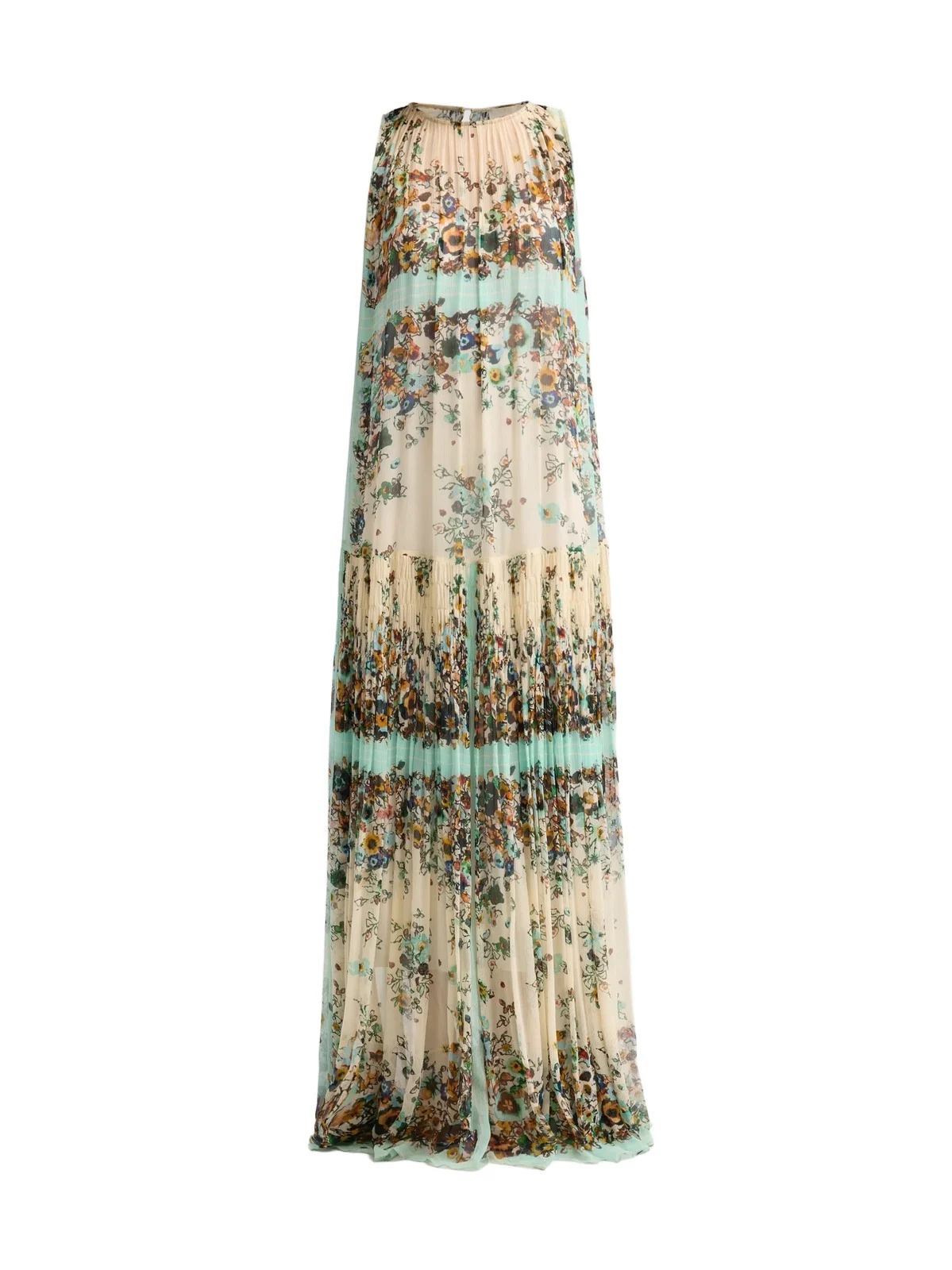 Women's Gossamer Floral Crinkle Silk A-line Gown Women's Gossamer Floral Crinkle Silk A-line Gown