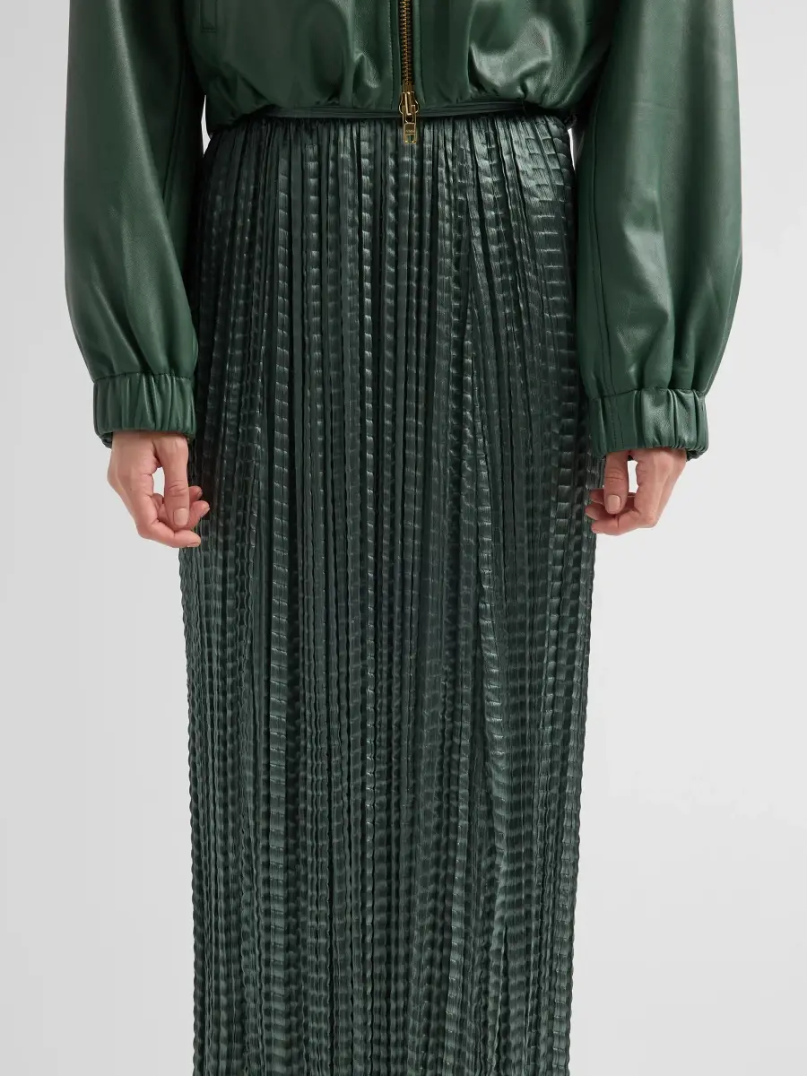Ulla Johnson Women's Lira Pleated Ripple-Satin Midi Skirt | Thumbnail 5