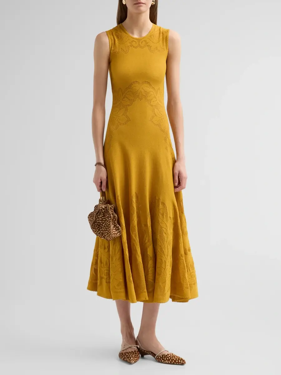 Ulla Johnson Women's Corinthia Knit A-Line Midi Dress | Thumbnail 2 Ulla Johnson Women's Corinthia Knit A-Line Midi Dress | Thumbnail 2