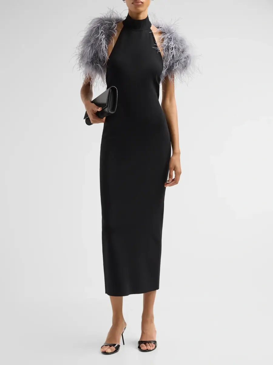 Milly Women's Feather Cap-Sleeve Bolero | Thumbnail 2