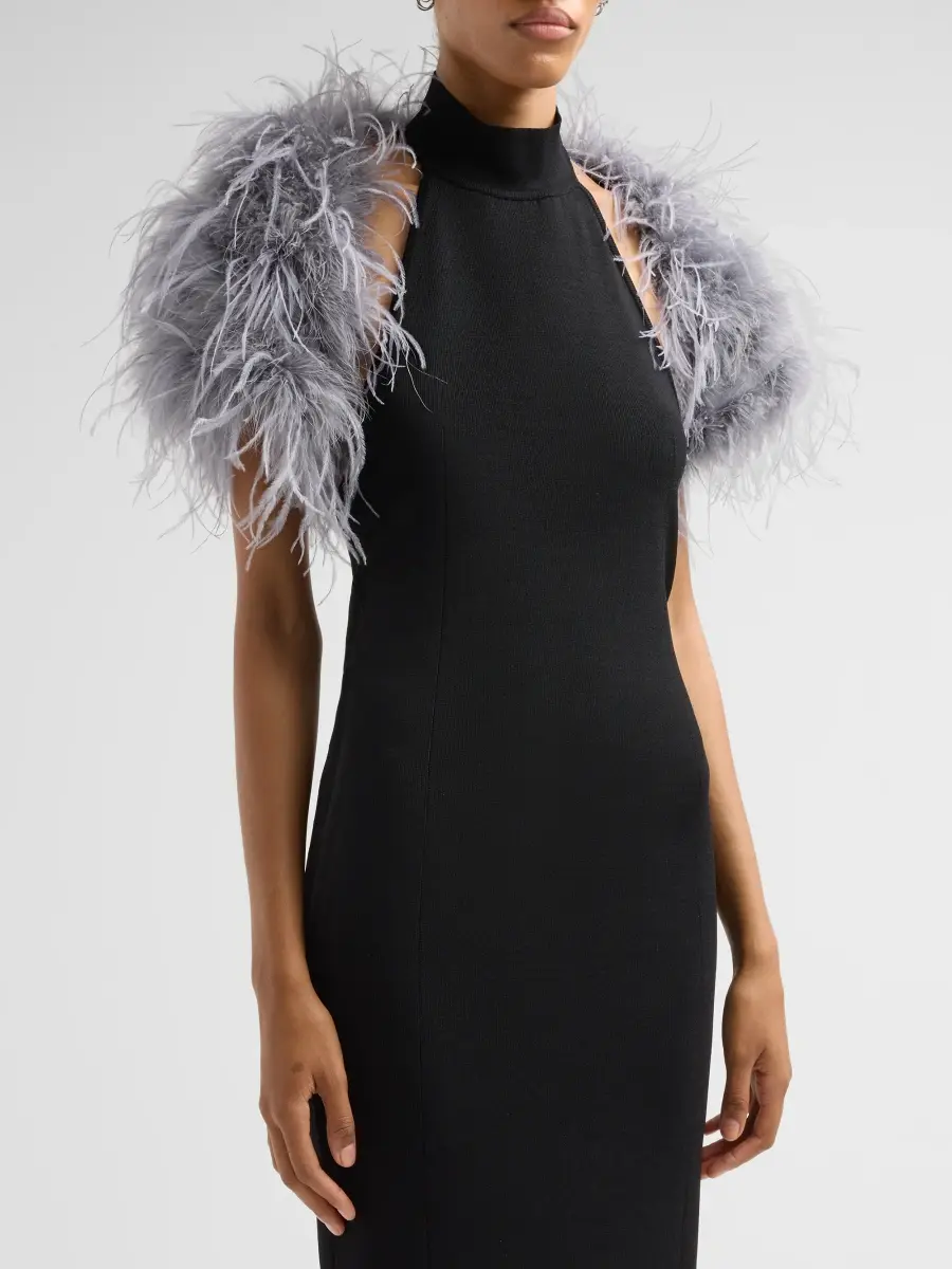 Milly Women's Feather Cap-Sleeve Bolero | Thumbnail 4