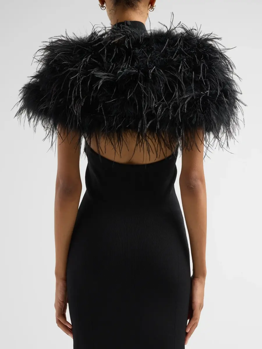 Milly Women's Feather Cap-Sleeve Bolero | Thumbnail 3
