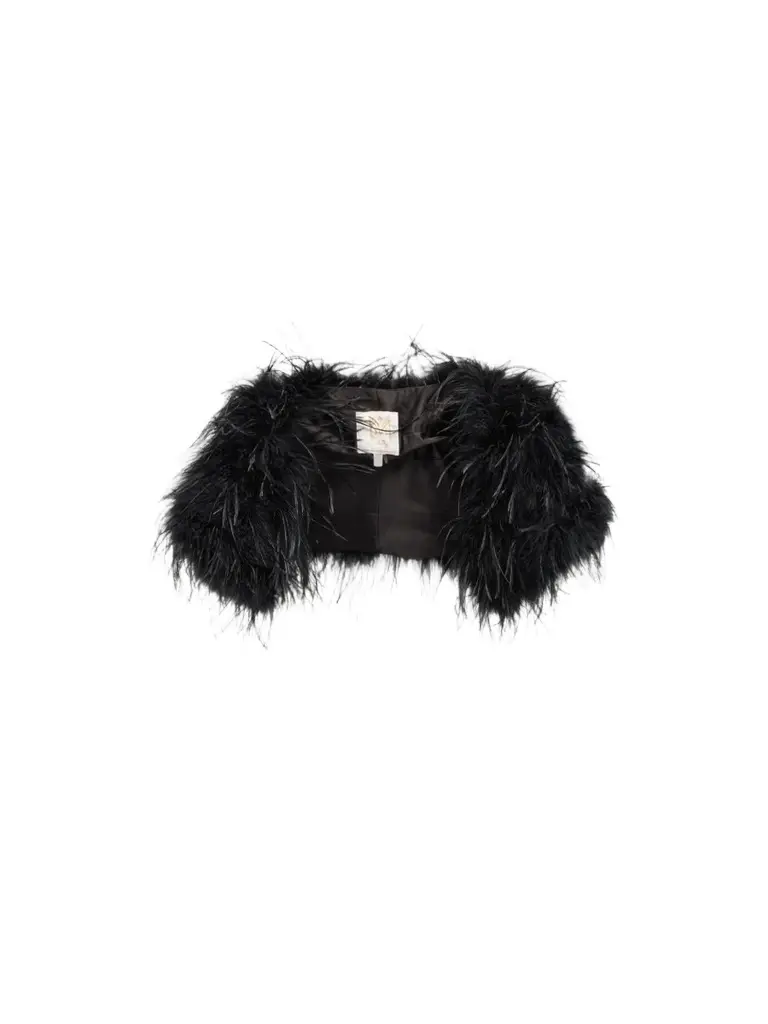 Milly Women's Feather Cap-Sleeve Bolero