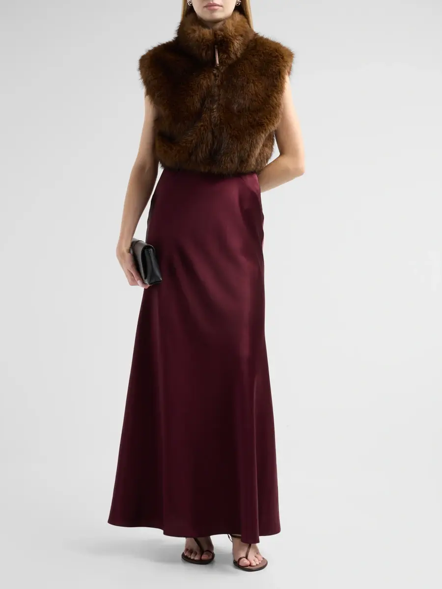 Milly Women's Elinor Faux Fur Vest | Thumbnail 2