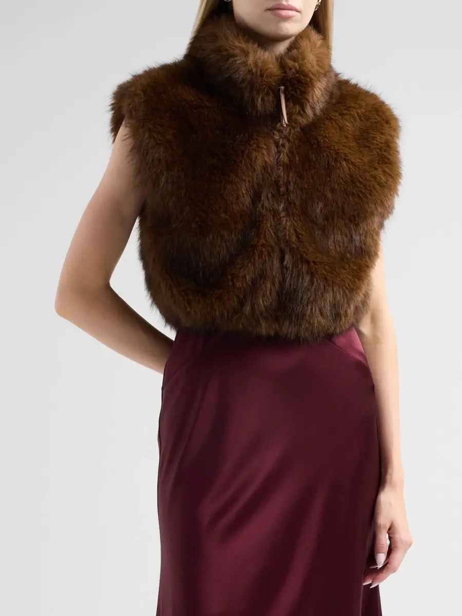 Milly Women's Elinor Faux Fur Vest | Thumbnail 4