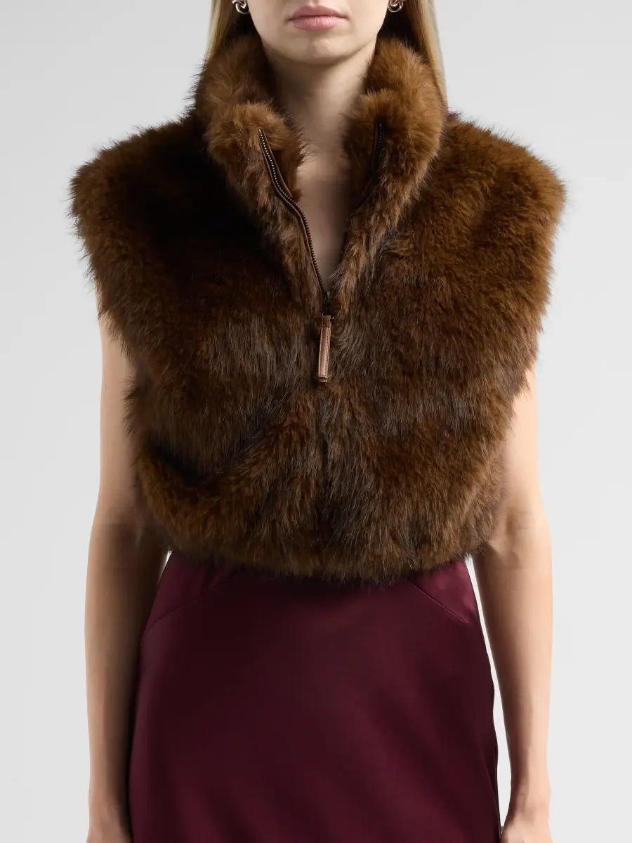Milly Women's Elinor Faux Fur Vest | Thumbnail 5