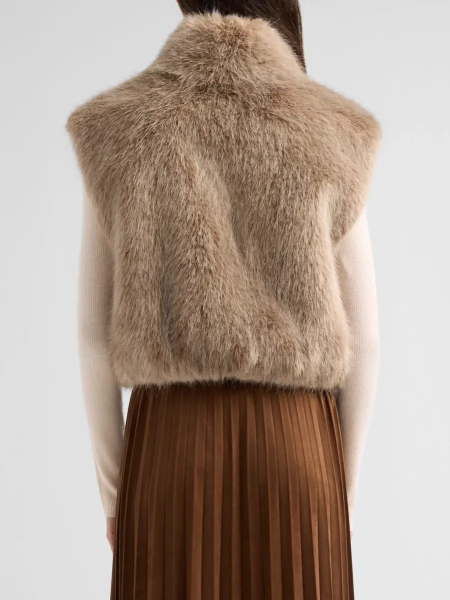 Milly Women's Elinor Faux-Fur Vest | Thumbnail 3 Milly Women's Elinor Faux-Fur Vest | Thumbnail 3