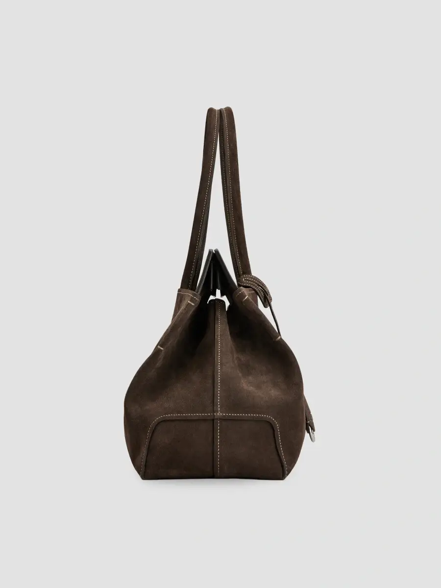 Tod's Women's Medium Suede Shopper Tote Bag | Thumbnail 4 Tod's Women's Medium Suede Shopper Tote Bag | Thumbnail 4