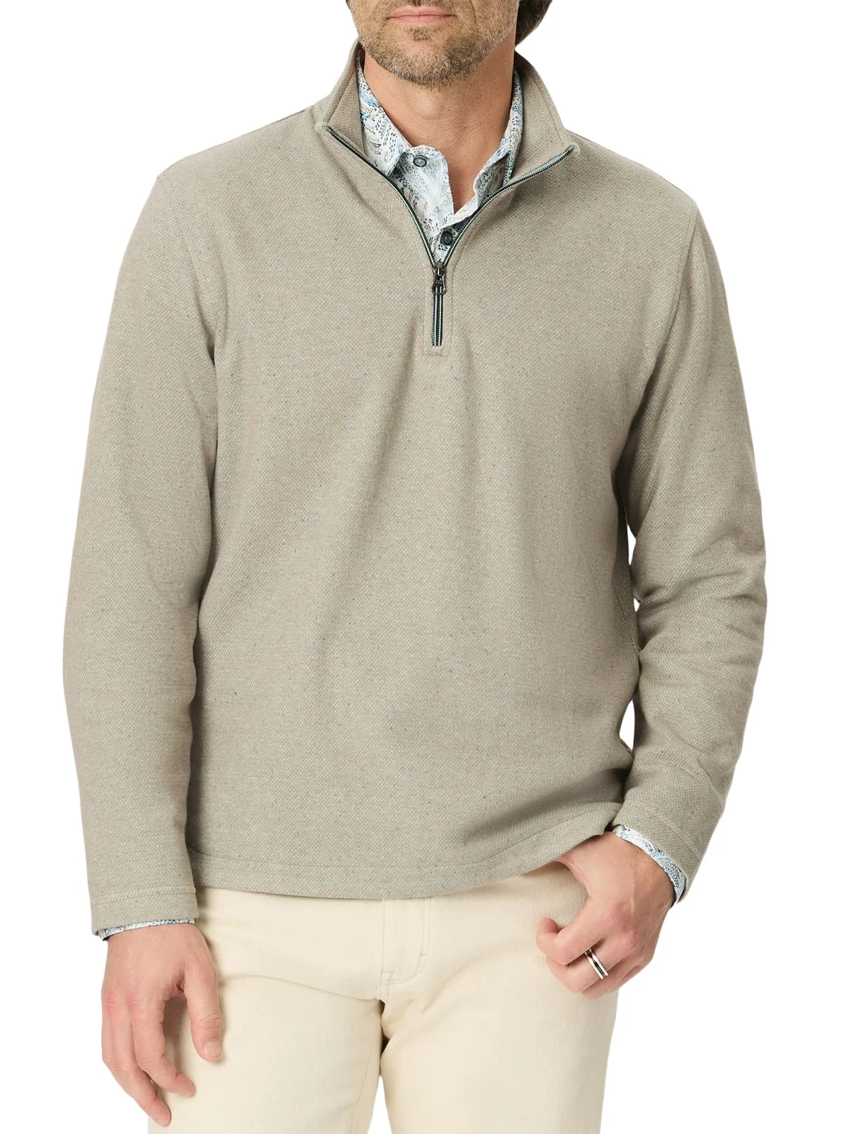 Robert Graham Men's Draycott Quarter-Zip Shirt