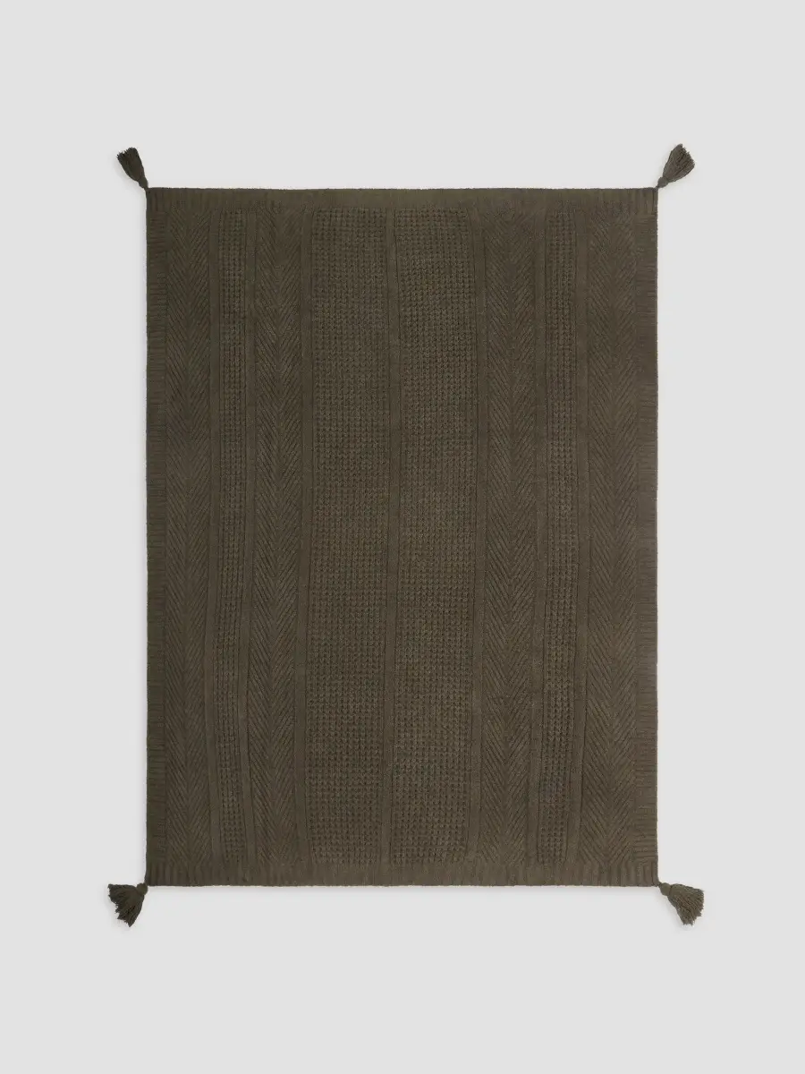 Barefoot Dreams CozyChic Holiday Waffle Cable Throw Blanket | Thumbnail 2 Barefoot Dreams CozyChic Holiday Waffle Cable Throw Blanket | Thumbnail 2