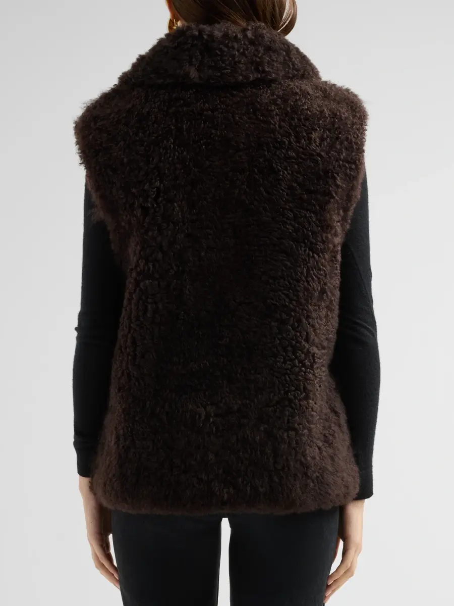 Yves Salomon Women's Shearling Zip Gilet | Thumbnail 3