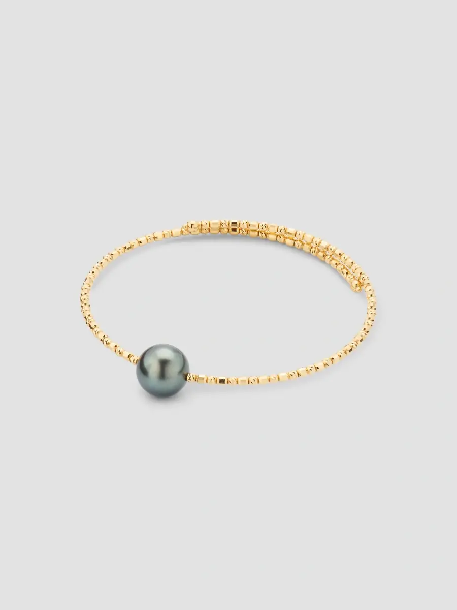 Pearls By Shari Women's 18K Gold & Tahitian South Sea Pearl Bracelet | Thumbnail 4 Pearls By Shari Women's 18K Gold & Tahitian South Sea Pearl Bracelet | Thumbnail 4