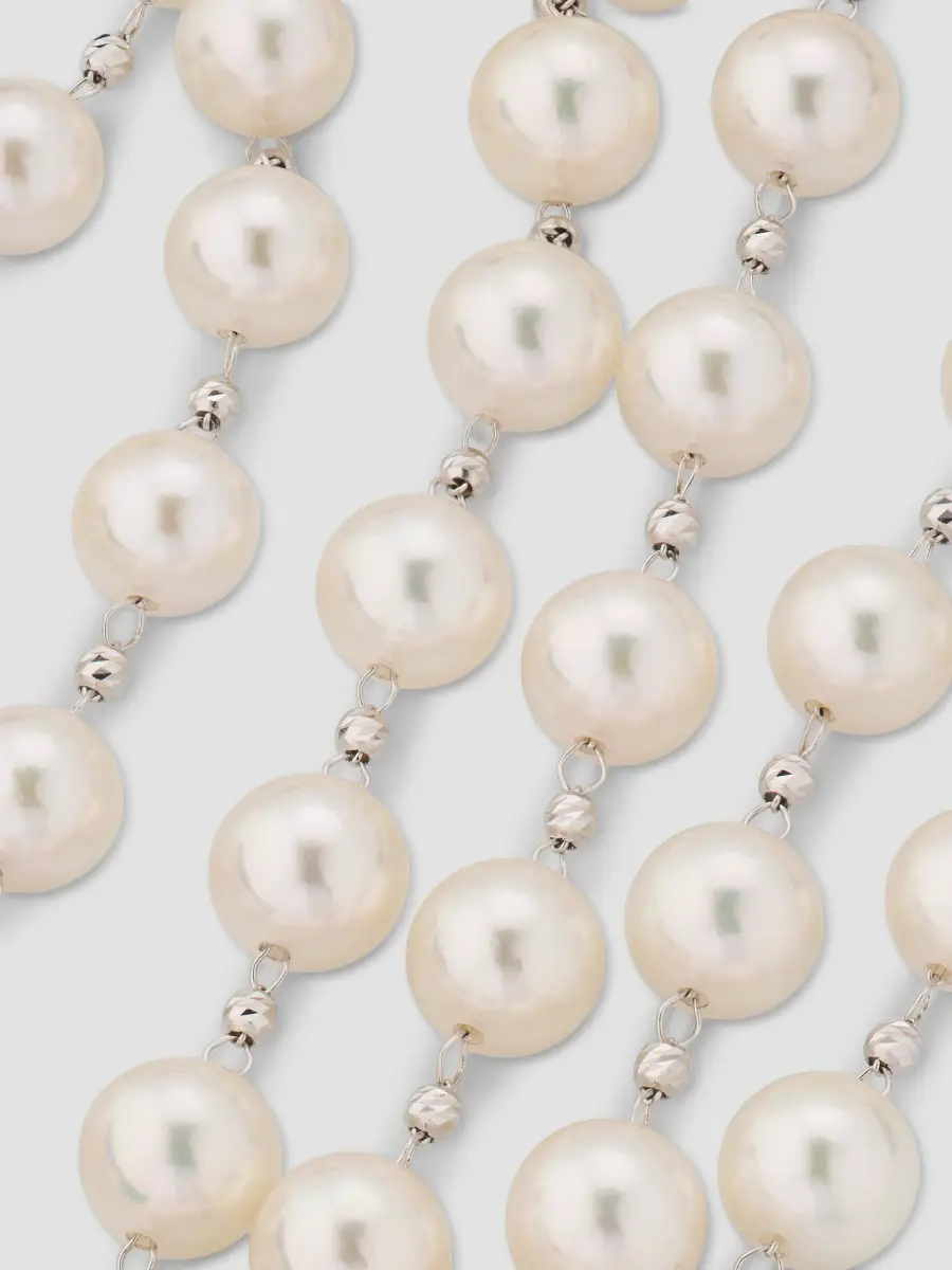 Pearls By Shari Women's 18K Yellow Gold Sparkle Akoya Pearl Necklace, 34"L | Thumbnail 3 Pearls By Shari Women's 18K Yellow Gold Sparkle Akoya Pearl Necklace, 34"L | Thumbnail 3