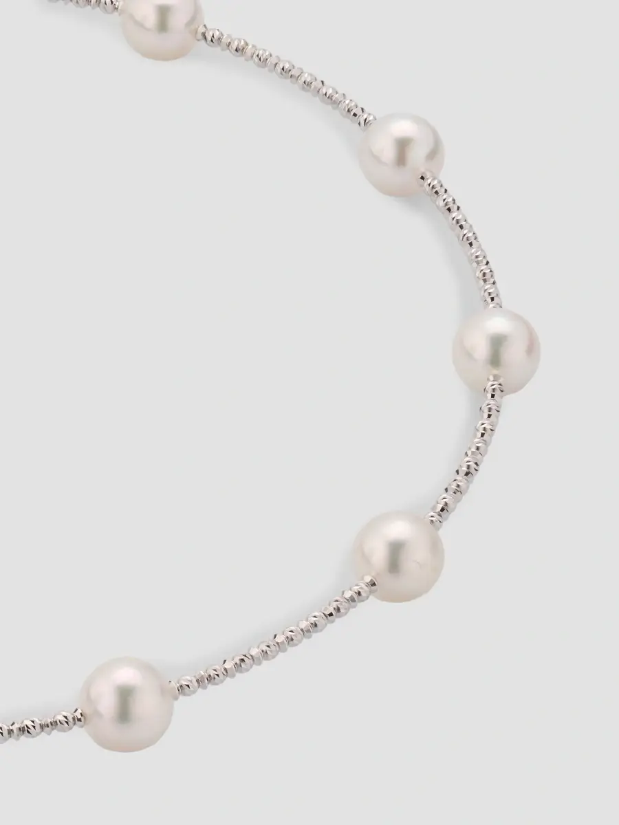 Pearls By Shari Women's 18K Yellow Gold Sparkle Akoya Pearl Choker Necklace | Thumbnail 3 Pearls By Shari Women's 18K Yellow Gold Sparkle Akoya Pearl Choker Necklace | Thumbnail 3