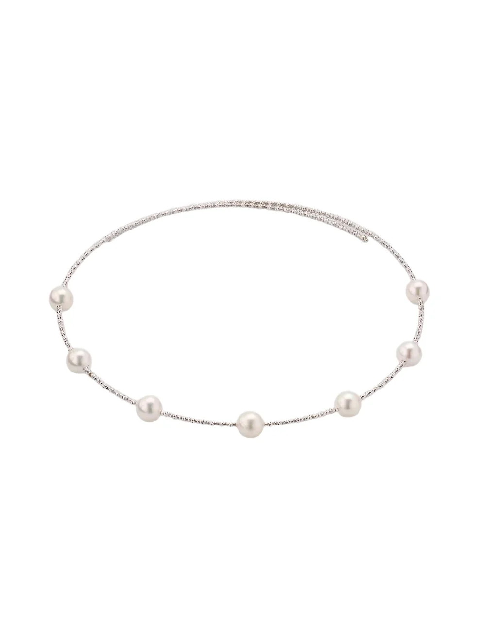 Pearls By Shari Women's 18K Yellow Gold Sparkle Akoya Pearl Choker Necklace