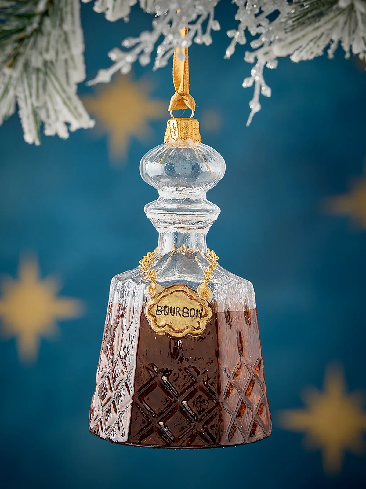 Exclusively Ours Bourbon Decanter Glass Ornament