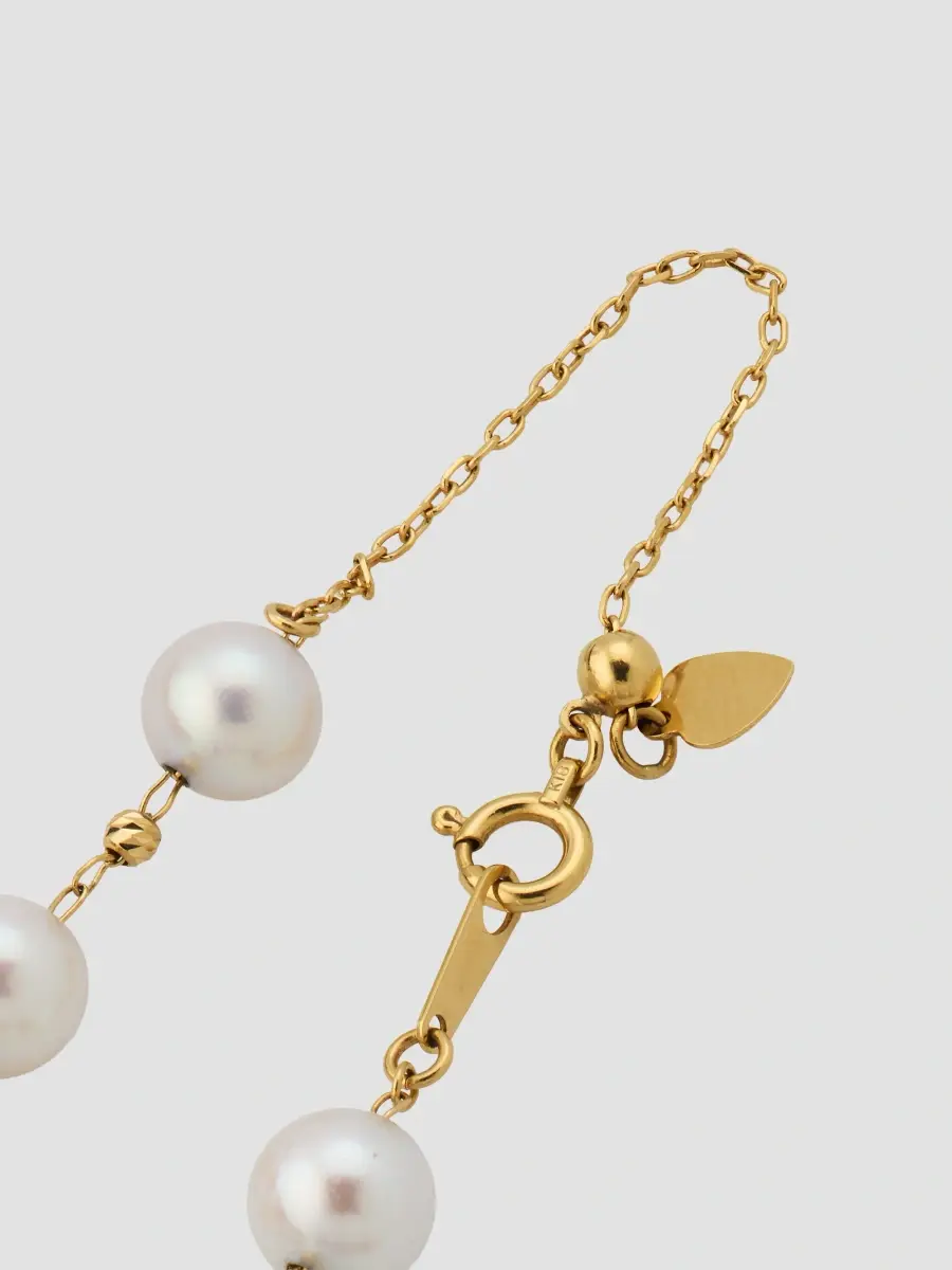Pearls By Shari Women's 18K Yellow Gold Sparkle Akoya Pearl Necklace, 34"L | Thumbnail 4 Pearls By Shari Women's 18K Yellow Gold Sparkle Akoya Pearl Necklace, 34"L | Thumbnail 4