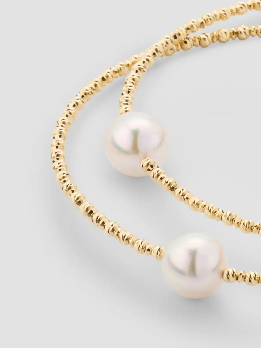 Pearls By Shari Women's 18K Yellow Gold Large Akoya Pearl Hoop Earrings | Thumbnail 3 Pearls By Shari Women's 18K Yellow Gold Large Akoya Pearl Hoop Earrings | Thumbnail 3