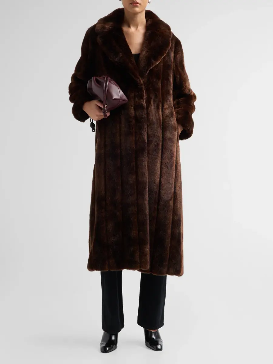 Mercer Collective Women's Mink Stripe Faux Fur Coat | Thumbnail 2 Mercer Collective Women's Mink Stripe Faux Fur Coat | Thumbnail 2