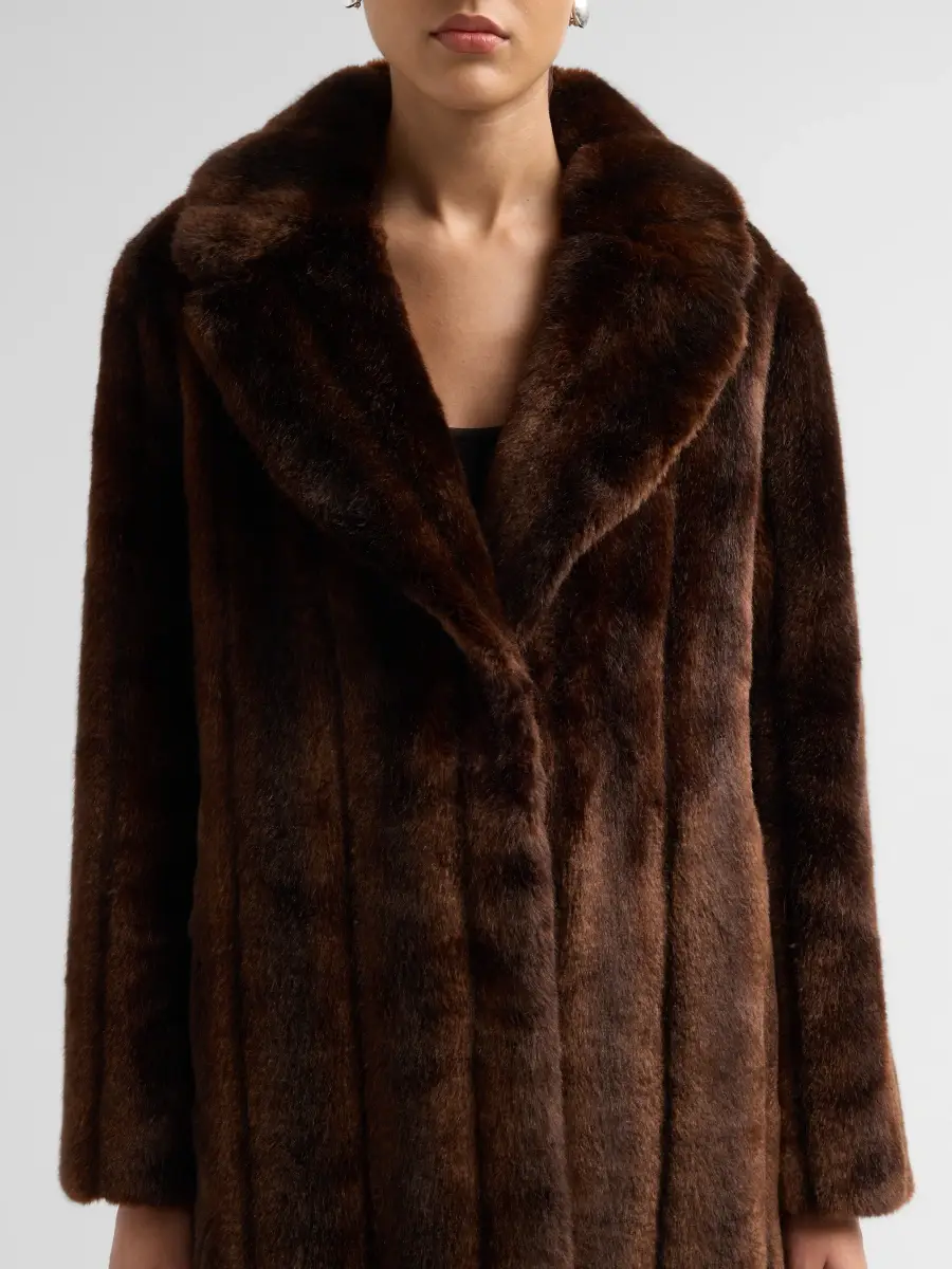 Mercer Collective Women's Mink Stripe Faux Fur Coat | Thumbnail 5 Mercer Collective Women's Mink Stripe Faux Fur Coat | Thumbnail 5
