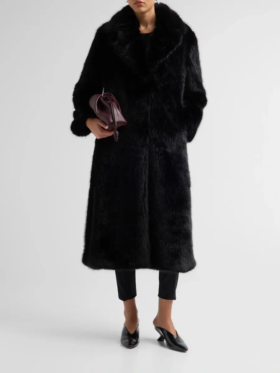 Mercer Collective Women's Mink Stripe Faux Fur Coat | Thumbnail 2 Mercer Collective Women's Mink Stripe Faux Fur Coat | Thumbnail 2