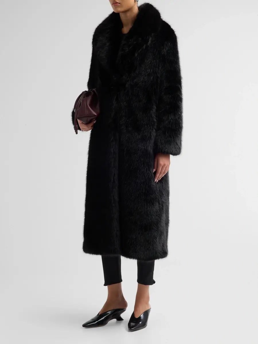 Mercer Collective Women's Mink Stripe Faux Fur Coat | Thumbnail 4 Mercer Collective Women's Mink Stripe Faux Fur Coat | Thumbnail 4