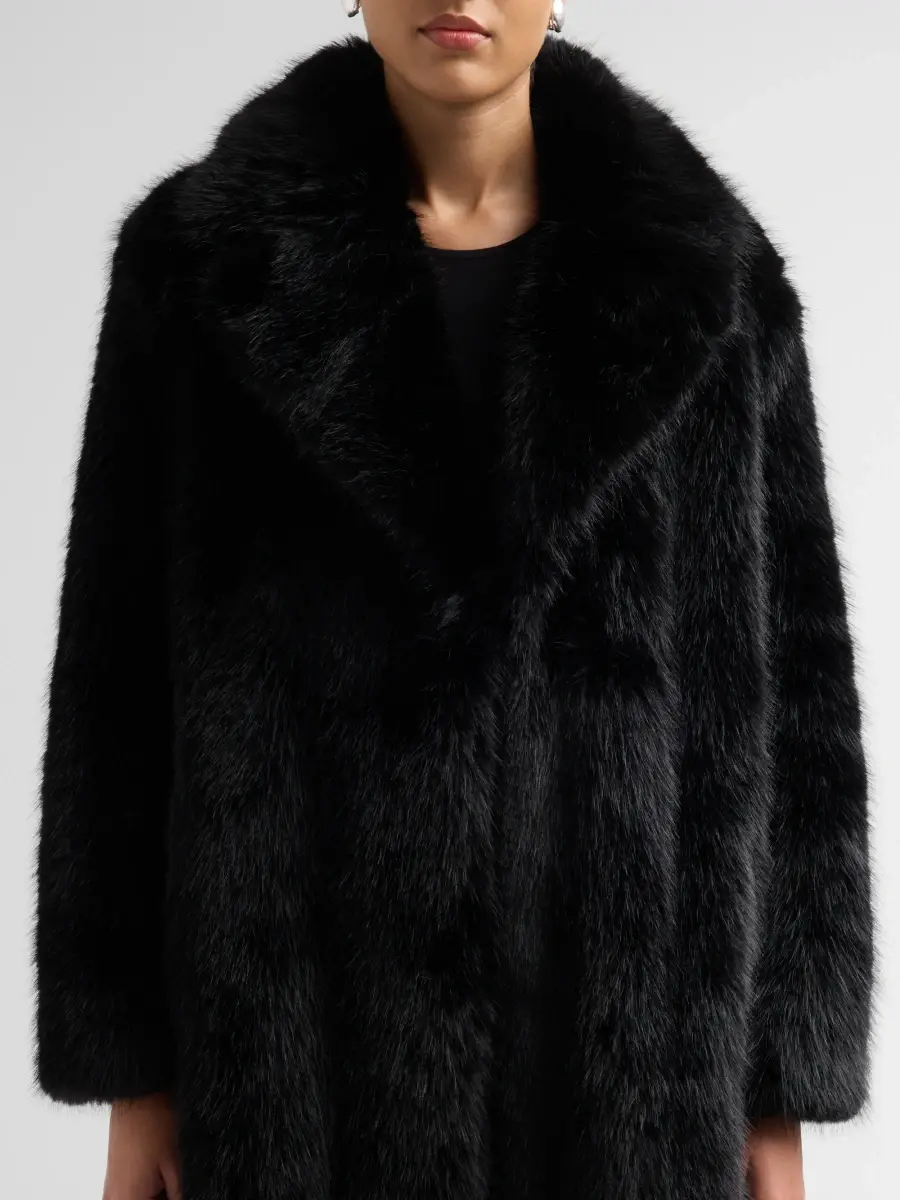Mercer Collective Women's Mink Stripe Faux Fur Coat | Thumbnail 5 Mercer Collective Women's Mink Stripe Faux Fur Coat | Thumbnail 5