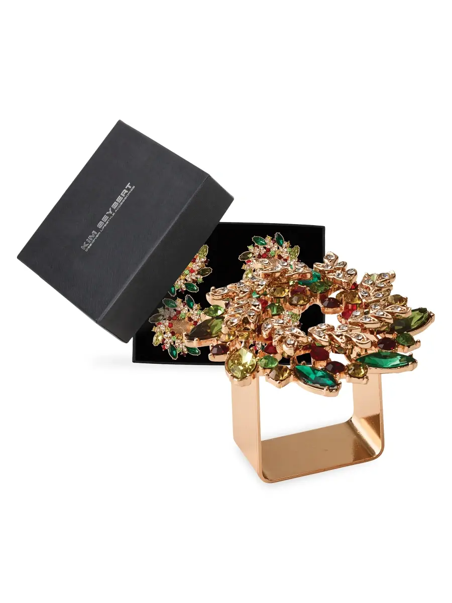 Kim Seybert 4-Piece Gem Wreath Napkin Ring Set | Thumbnail 3 Kim Seybert 4-Piece Gem Wreath Napkin Ring Set | Thumbnail 3