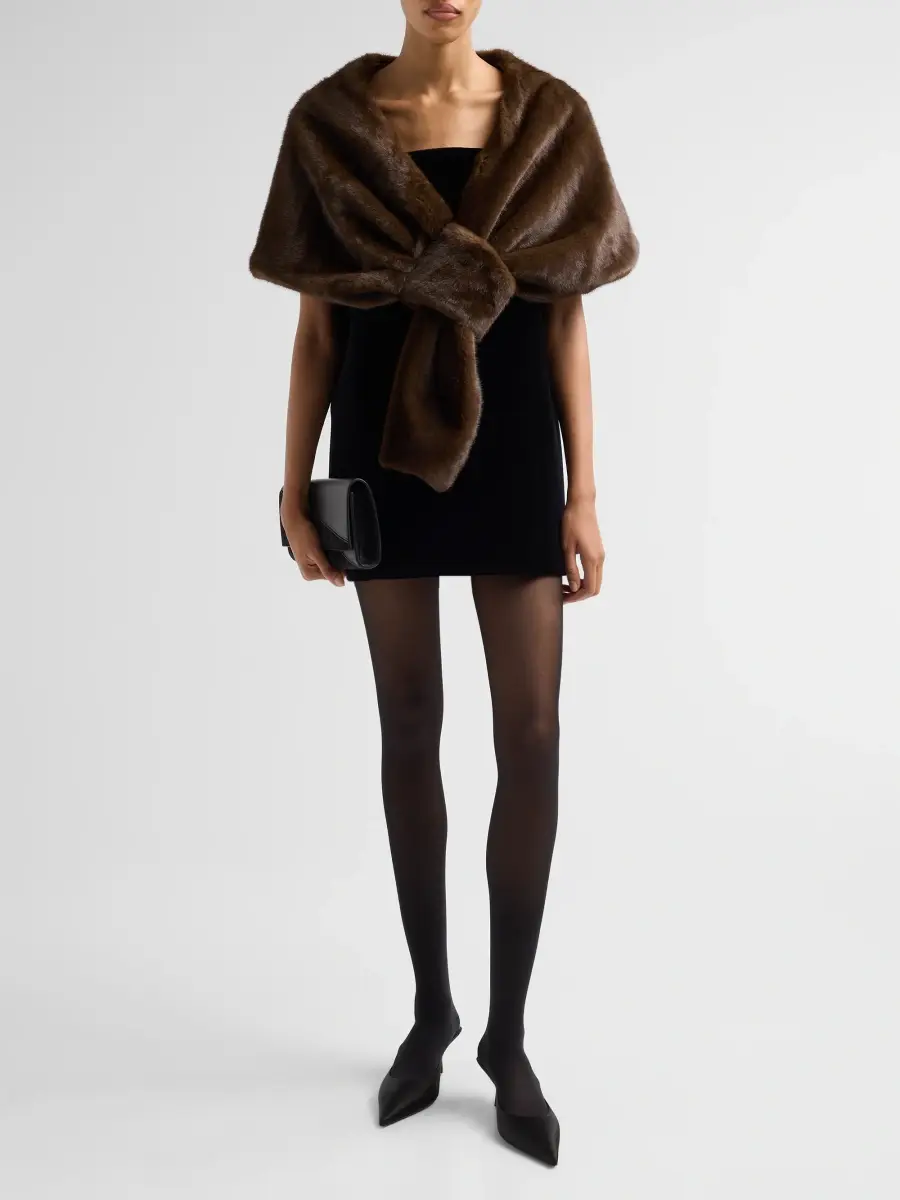 THEIA Women's Ayana Faux-Mink Cape | Thumbnail 2 THEIA Women's Ayana Faux-Mink Cape | Thumbnail 2