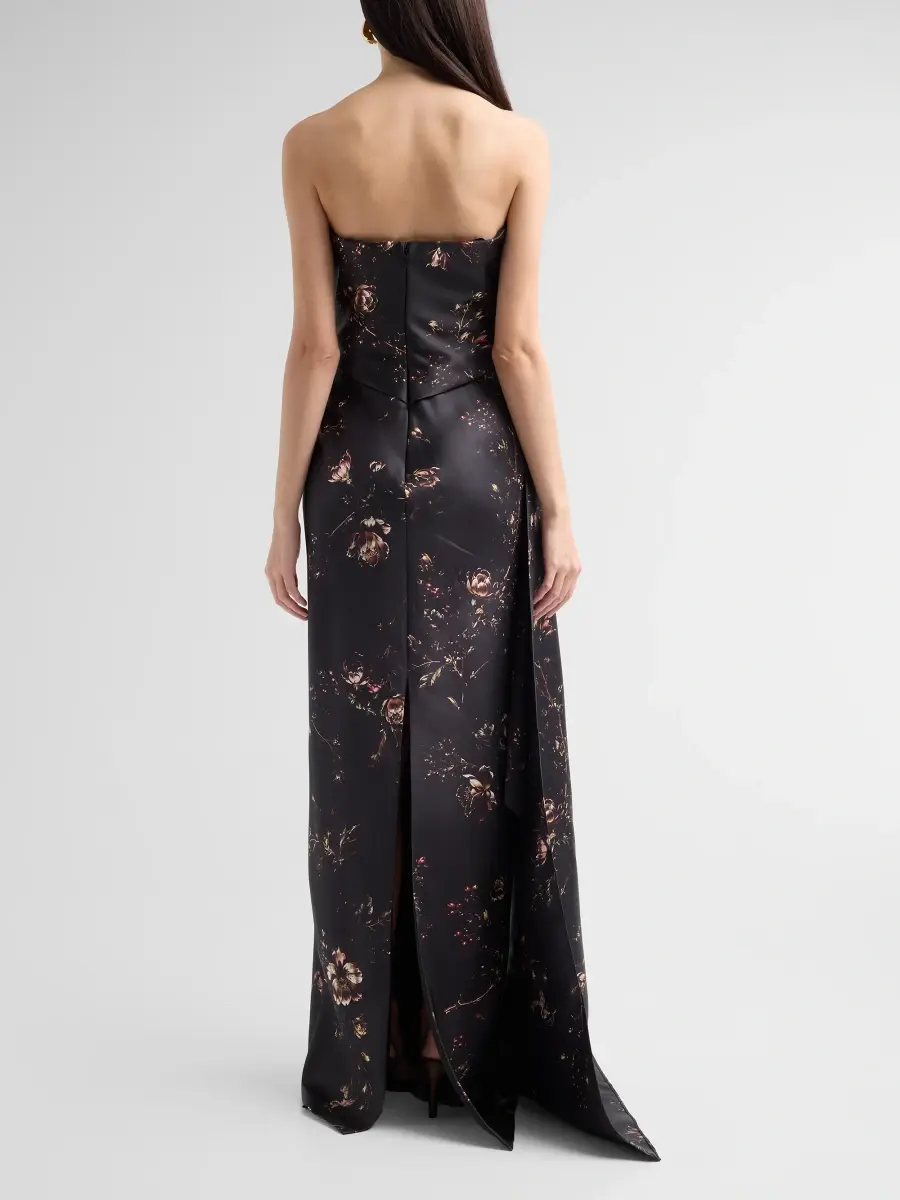 Rene Ruiz Collection Women's Floral Mikado Strapless Column Gown | Thumbnail 3 Rene Ruiz Collection Women's Floral Mikado Strapless Column Gown | Thumbnail 3