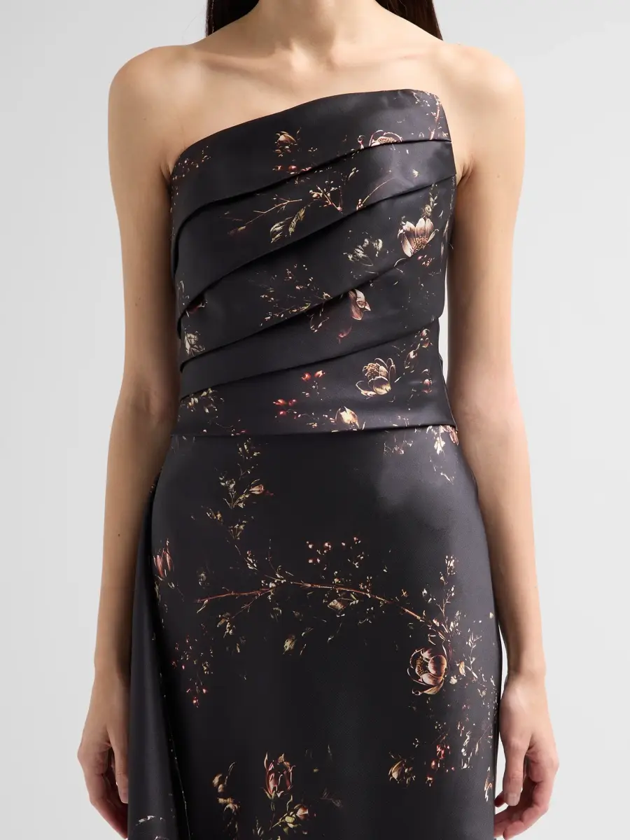 Rene Ruiz Collection Women's Floral Mikado Strapless Column Gown | Thumbnail 5 Rene Ruiz Collection Women's Floral Mikado Strapless Column Gown | Thumbnail 5