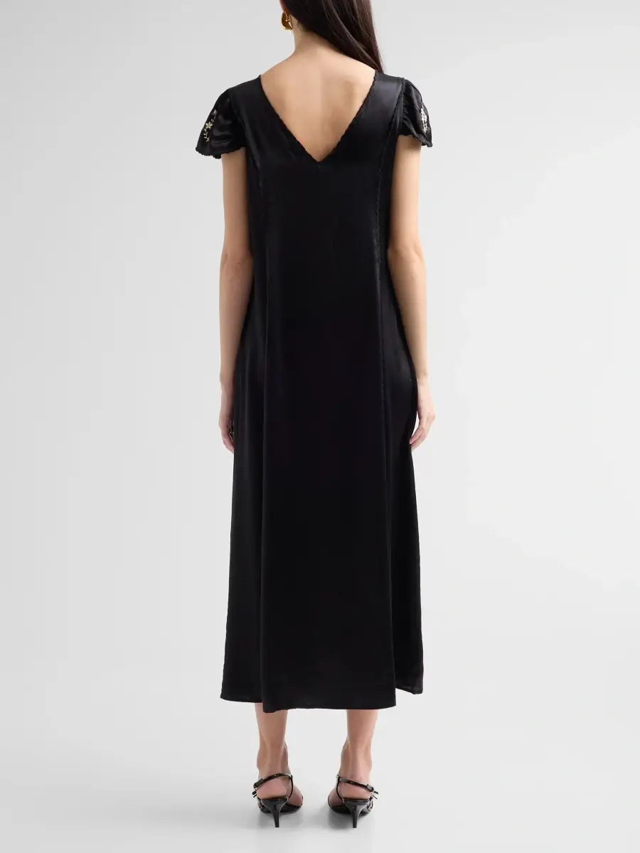 Ciao Lucia Women's Elize Floral Silk Slip Dress | Thumbnail 3