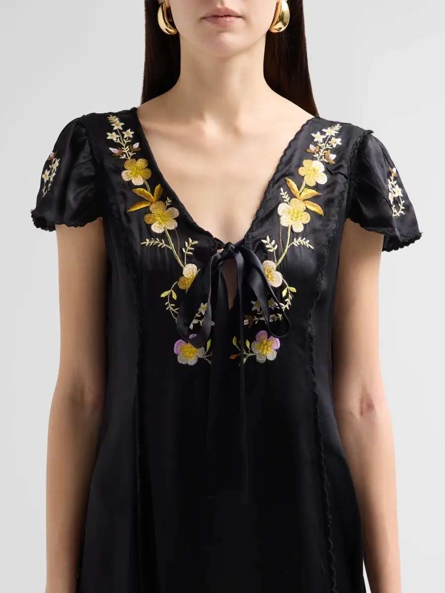 Ciao Lucia Women's Elize Floral Silk Slip Dress | Thumbnail 5