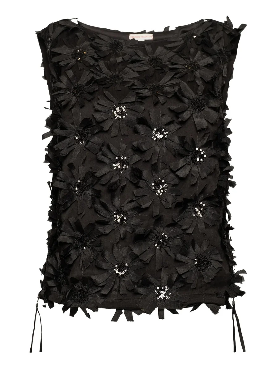 Women's Cheree Embellished Daisy-Accented Top