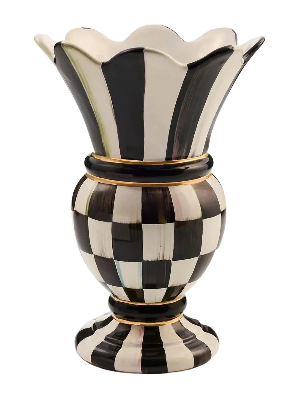 MacKenzie-Childs Courtly Check Ceramic Great Vase
