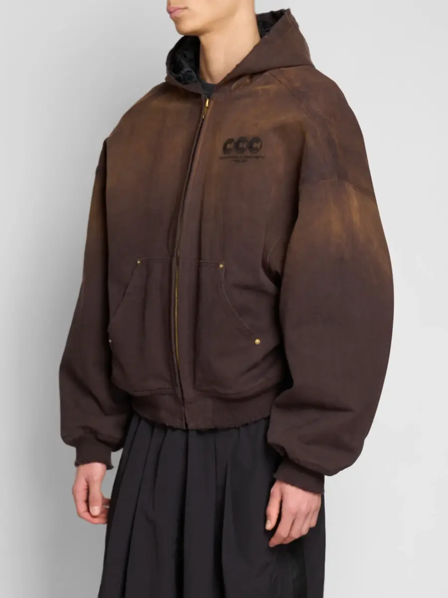 Willy Chavarria Men's Workwear Zip-Up Hoodie | Thumbnail 4 Willy Chavarria Men's Workwear Zip-Up Hoodie | Thumbnail 4