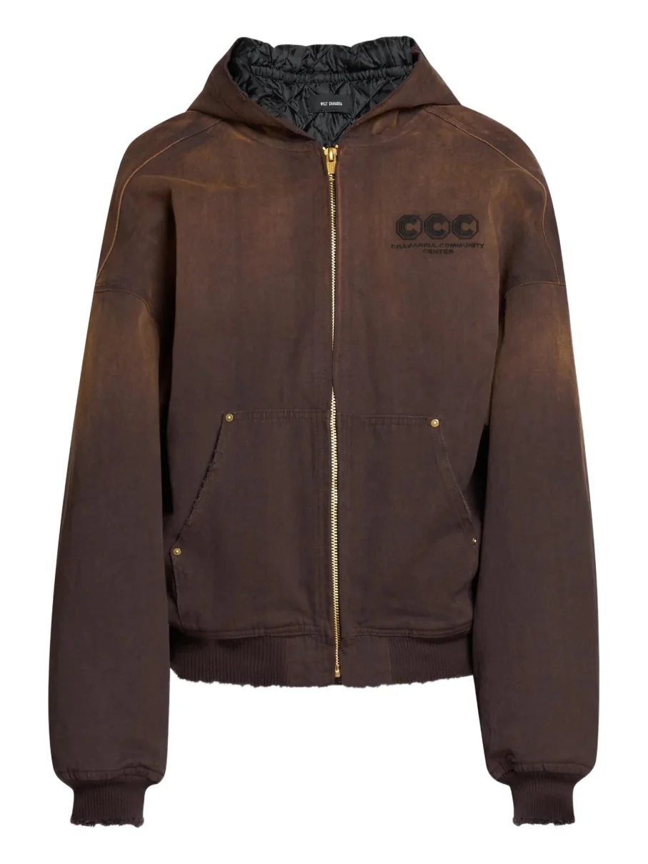 Willy Chavarria Men's Workwear Zip-Up Hoodie