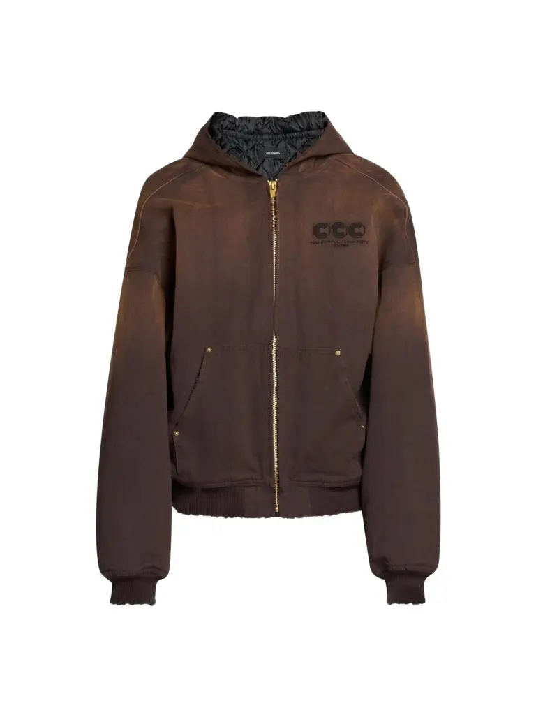 Willy Chavarria Men's Workwear Zip-Up Hoodie