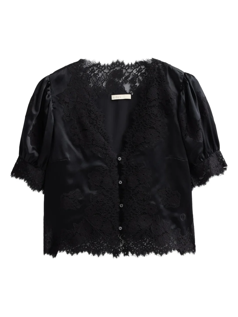 Women's Idella Lace-Trim Silk Top