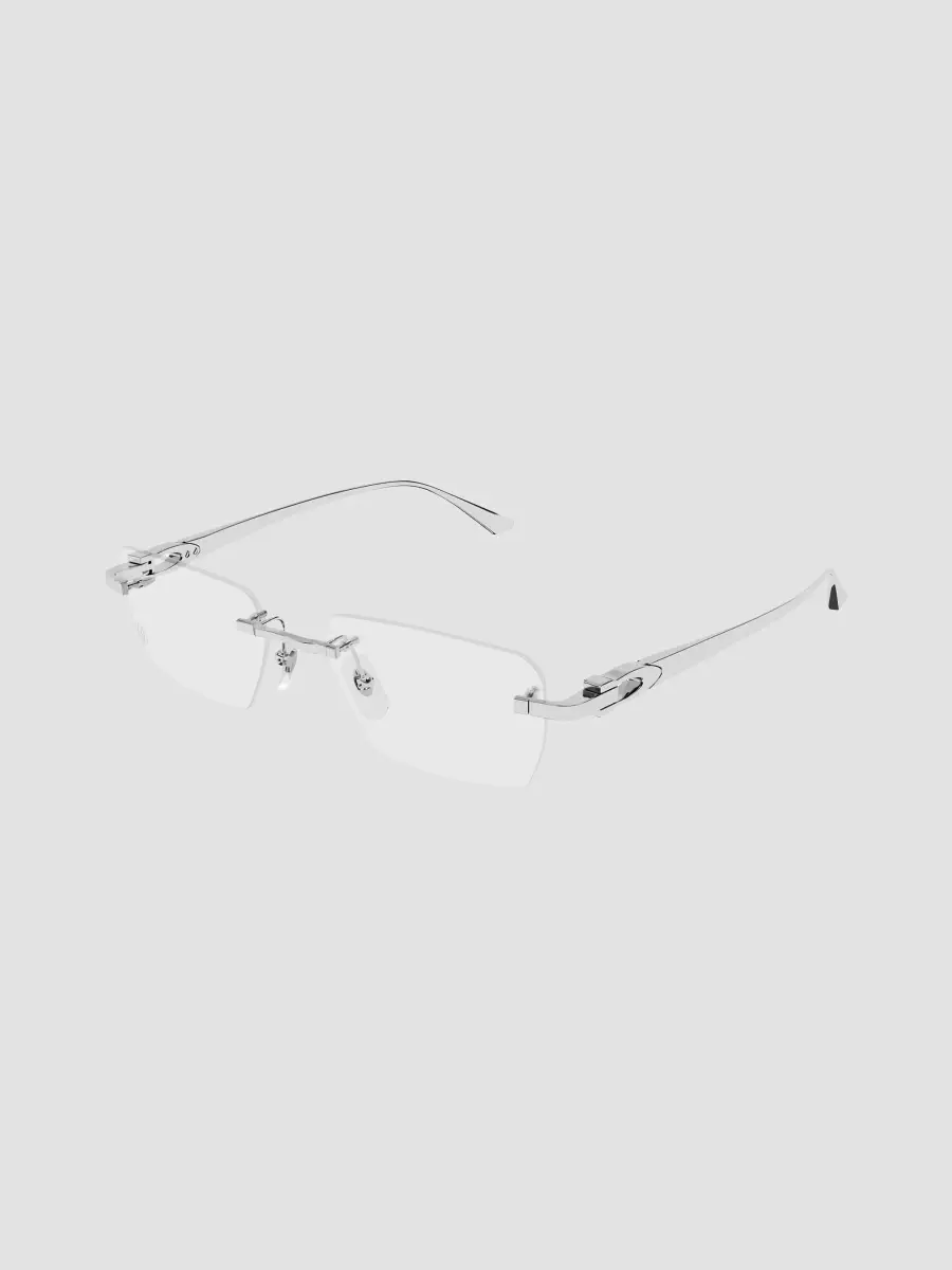 Cartier Men's Motifs De Ct0662O Rimless Rectangular Optical Glasses
