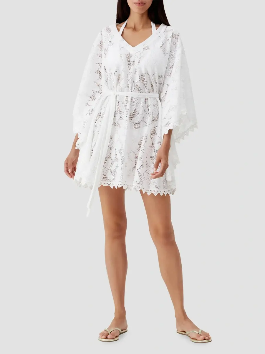 Melissa Odabash Women's Petra Crochet Mini Caftan Dress | Thumbnail 2 Melissa Odabash Women's Petra Crochet Mini Caftan Dress | Thumbnail 2