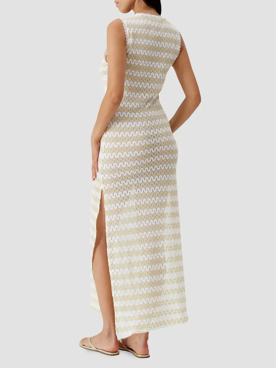 Melissa Odabash Women's Maddie Open-Work Chevron Crochet Maxi Cover-Up Dress | Thumbnail 3 Melissa Odabash Women's Maddie Open-Work Chevron Crochet Maxi Cover-Up Dress | Thumbnail 3