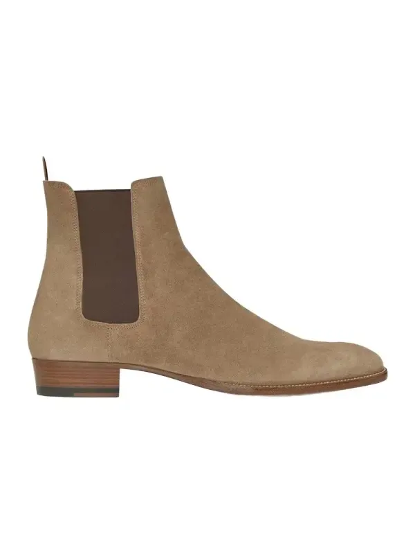 Saint Laurent Men's Wyatt Suede Chelsea Boots