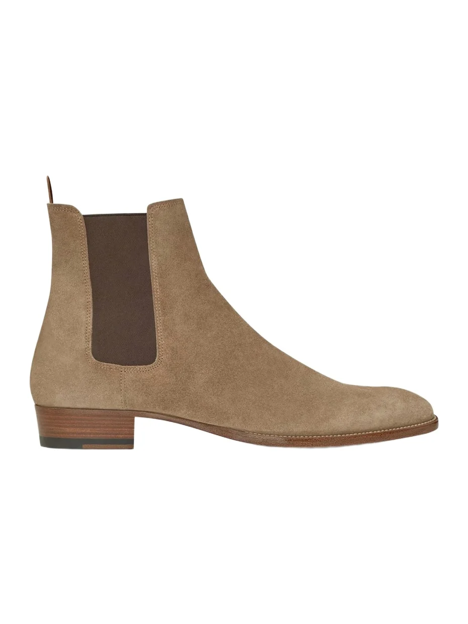Saint Laurent Men's Wyatt Suede Chelsea Boots